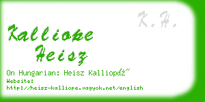 kalliope heisz business card